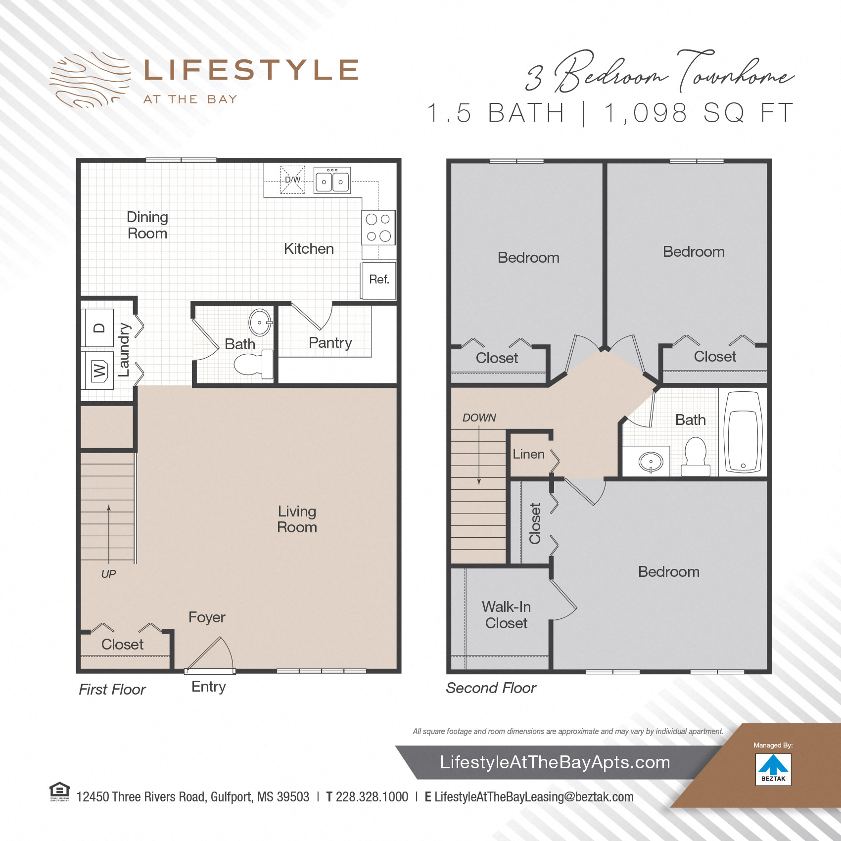 Three Bedroom floor plan